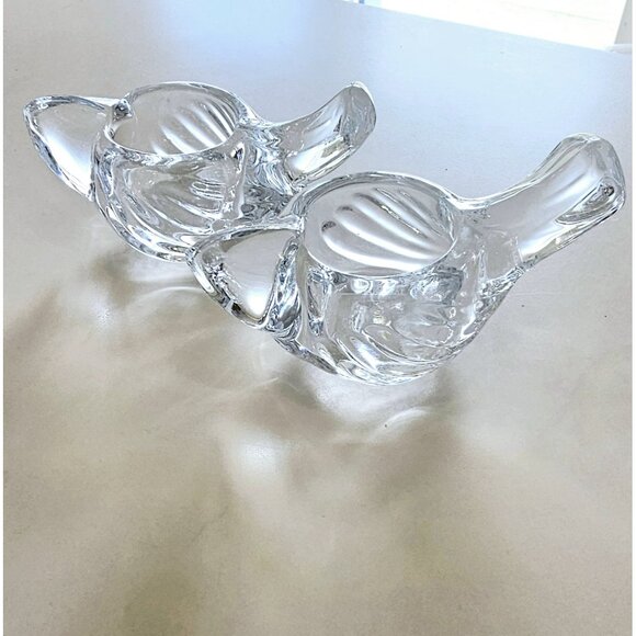 2 Crystal Bird Candleholder 4.5" Studio Silversmiths tealight votive holder - Picture 2 of 6